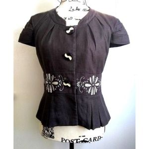 Anthropologie Elevenses Sz 6 Brown Blazer ♥️♥️